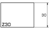 Model Z30 x d.80 mm. L=30 mm. positie 4